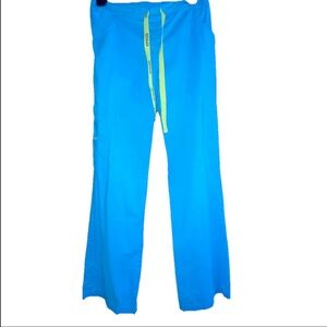 Womens Crocs Medical Apparel Cargo Scrubs Pants Sz XSP Turquoise Blue uniform